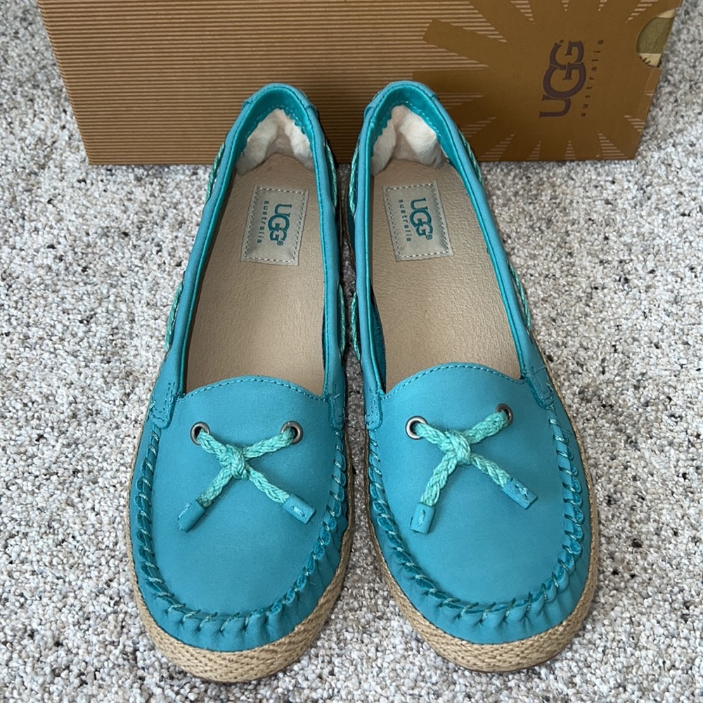 NIB AUTH UGG CHIVON FLAT Turquoise MRL